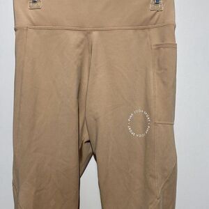 Pink Soda Sport Women's Nude Elastic Waistband High Waist Leggings Size Medium